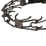 "Daily Trainer" Black Stainless Steel Herm Sprenger Prong Collar for Dog Training_3