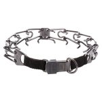 "Black Force" Herm Sprenger Black Stainless Steel Pinch Collar with Click-Lock Buckle 4 mm_3