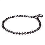 "Elegant Correction" Zwarte Honden Slipketting, 3 mm Roestvrije Staal_3