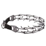 "Black Force" Herm Sprenger Black Stainless Steel Pinch Collar with Click-Lock Buckle 4 mm_4
