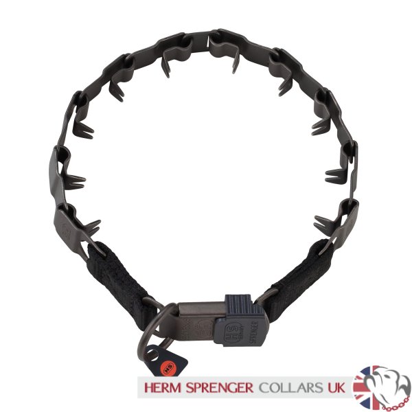 scannen Mevrouw voor Herm Sprenger Zwarte Roestvrije Staal Honden Halsband Neck Tech Sport -  €125.10