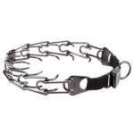 "Black Force" Herm Sprenger Black Stainless Steel Pinch Collar with Click-Lock Buckle 4 mm_2