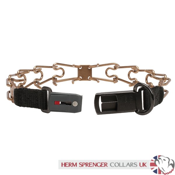 "Shiny Holder" Herm Sprenger 3.25 mm Curogan Honden Prikband met Snelle Vrijlating