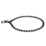 "Elegant Correction" Zwarte Honden Slipketting, 3 mm Roestvrije Staal_1