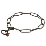 "Fur Fan" Zwarte Roestvrije Staal Ketting Halsband met Lange Schakels - 3.0 mm_2