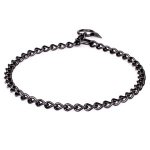 "Elegant Correction" Zwarte Honden Slipketting, 3 mm Roestvrije Staal_2