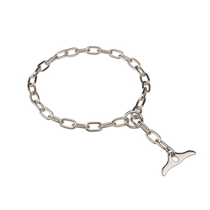 "Comfy Hold" Chrome Plated Toggle Chain Dog Collar, 3.25 mm