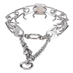Chrome Plated Steel Dog Prong Collar with
Buckle, 4 mm