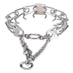 Chrome Plated Steel Dog Prong Collar with
Buckle, 4 mm