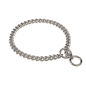 "Great Hugger" XL Dog Choke Collar of 4 mm Chrome-Plated Wire