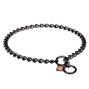 "Elegant Correction" Black Dog Choke Chain, 3 mm Stainless Steel