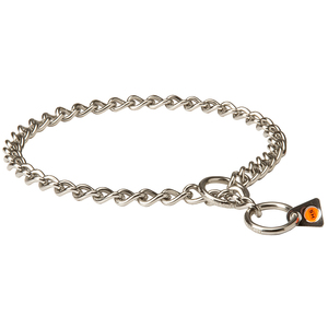 "No Issues" 3 mm Stainless Steel Dog Choke Chain Collar for Short Haired Dogs